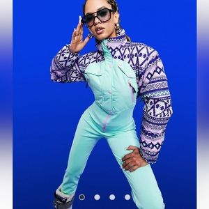 ASOS 4505 Geo Print ski suit NWT!